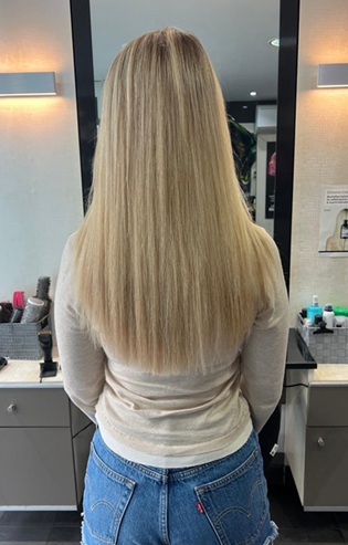 mèches blond polaire